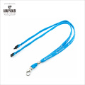 Atacado Customizable Tube Neck Lanyard Polyester Lanyard with Metal Clamp